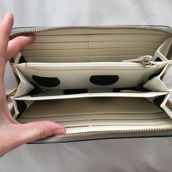 Kate Spade Grey Leather Continental Wallet - Picture 2 of 3